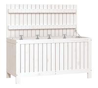 vidaXL Boîte de rangement de jardin Blanc 115x49x60 cm Bois de pin