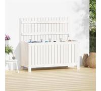 vidaXL Boîte de rangement de jardin Blanc 115x49x60 cm Bois de pin823837 Blanc G