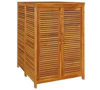 vidaXL Boîte de Rangement de Jardin, Coffre à Outils avec Porte, Bac de Rangement, Organisateur de Patio Terrasse, Bois 360029