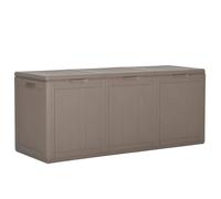 vidaXL Boîte de rangement de jardin Coffre à outils 270 L Marron PP rotin 151232