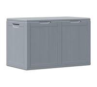 vidaXL Boîte de rangement de jardin 180 L Gris PP aspect bois