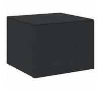 Vidaxl Boîte De Rangement De Jardin Noir 291l Résine Tressée