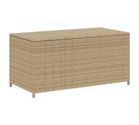 Vidaxl Boîte De Rangement De Jardin Mélange Beige 190l Résine Tressée