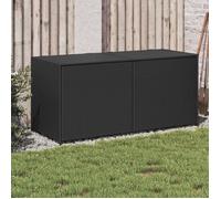 vidaXL Boîte de rangement de jardin Résine tressée Noir 283 L
