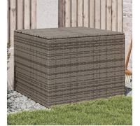 Vidaxl Boîte De Rangement De Jardin Gris 291l Résine Tressée