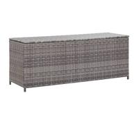 Vidaxl Boîte De Rangement De Jardin Gris 120x50x60 Cm Résine Tressée