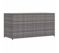 vidaXL Boîte de Rangement de Jardin Coffre de Rangement Banc de Stockage Patio Terrasse Extérieur Gris 120x50x60 cm Résine 46460