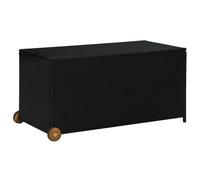 vidaXL Boîte de rangement de jardin Noir 130x65x115 cm Résine tressée 310089
