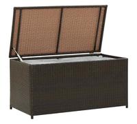 Vidaxl Boîte De Rangement De Jardin Résine Tressée 100x50x50 Cm Marron