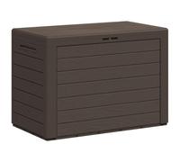 vidaXL Boîte de Rangement de Jardin Coffre de Stockage Boîte de Stockage Coffre de Rangement Extérieur Patio Terrasse Marron 78x44x55 cm