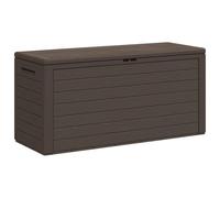 vidaXL Boîte de Rangement de Jardin Coffre de Stockage Boîte de Stockage Coffre de Rangement Extérieur Patio Terrasse Marron 116x44x55 cm