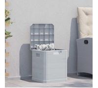 Boîte de rangement de jardin - VIDAXL - 90 L - Gris clair - Plastique résine - Rectangulaire