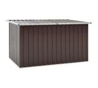 vidaXL Boîte de Rangement de Jardin, Coffre de Stockage, Outils de Jardinage, Organisateur de Terrasse Patio Arrière-Cour Extérieur, Marron