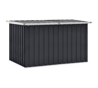 vidaXL Boîte de Rangement de Jardin, Coffre de Stockage, Outils de Jardinage, Organisateur de Terrasse Patio Arrière-cour Extérieur, Anthracite