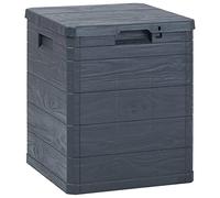 Boîte de rangement de jardin - VIDAXL - 90 L - Anthracite - Plastique résine - Rectangulaire