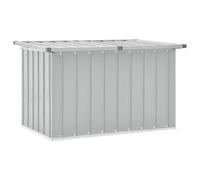 vidaXL Boîte de Rangement de Jardin, Coffre de Stockage, Outils de Jardinage, Organisateur de Terrasse Patio Arrière-Cour Extérieur, Gris