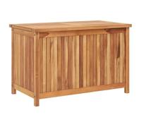 vidaXL Boîte de Rangement de Jardin, Coffre de Stockage, Outils de Jardinage, Organisateur de Terrasse Arrière-cour Extérieur, Bois de Teck Solide