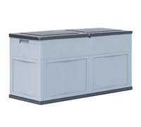 vidaXL Boîte de rangement de jardin 320 L Gris Noir