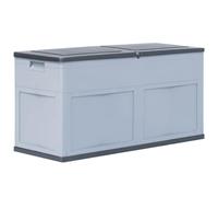 vidaXL Boîte de rangement de jardin 320 L Gris Noir
