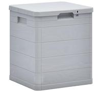 Boîte de rangement de jardin - VIDAXL - 90 L - Gris clair - Plastique résine - Rectangulaire