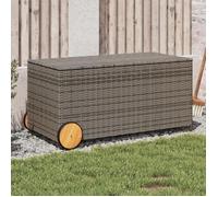 vidaXL Boîte de Rangement de Jardin et Roues, Coffre à Outils, Meuble de Rangement, Organisateur de Terrasse Patio, Gris 365326