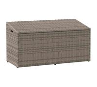 Vidaxl Boîte De Rangement De Jardin Gris 110x50x58 Cm Résine Tressée