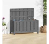 vidaXL Boîte de rangement de jardin Gris 115x49x60 cm Bois de pin 823838 Gris G