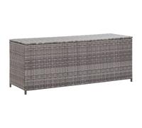 vidaXL Boîte de Rangement de Jardin Coffre de Rangement Banc de Stockage Patio Terrasse Extérieur Gris 120x50x60 cm Résine 46460
