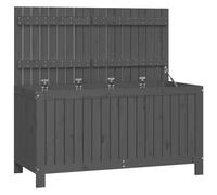 Vidaxl Boîte De Rangement De Jardin Gris 121x55x64 Cm Bois De Pin