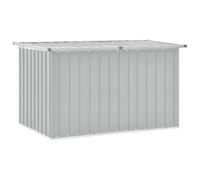 vidaXL Boîte de Rangement de Jardin, Coffre de Stockage, Outils de Jardinage, Organisateur de Terrasse Patio Arrière-Cour Extérieur, Gris