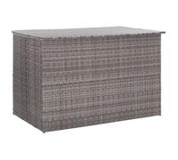 vidaXL Boîte de rangement de jardin Gris 150x100x100 cm Résine tressée