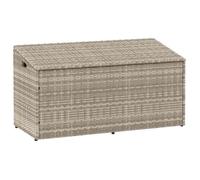 vidaXL Boîte de rangement de jardin gris clair 110x50x58 cm rotin, coffre de rangement de jardin, boîte de rangement de 4104073