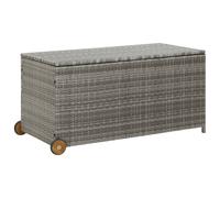 Vidaxl Boîte De Rangement De Jardin Gris Clair 120x65x61 Cm Rotin