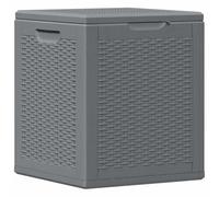 vidaXL Boîte de Rangement de Jardin Gris PP rotin 90 L, boîte de Rangement, Coffre à Outils, Coffre de Rangement, boîte de Rangement extérieure