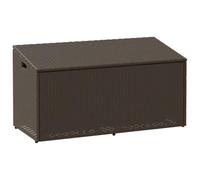 vidaXL Boîte de rangement de jardin marron 110x50x58 cm résine tressée, coffre de rangement de jardin, boîte de rangement de coussin d'extérieur, meuble d'extérieur