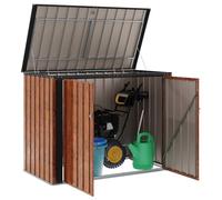 Boîte de Rangement de Jardin Acier Stockage jardin extérieur Fermable vidaXL vid