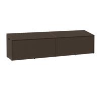 Vidaxl Boîte De Rangement De Jardin Marron 220x50x58 Cm Résine Tressée