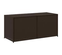 vidaXL Boîte de rangement de jardin marron 283L résine tressée