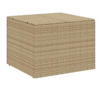 vidaXL Boîte de rangement de jardin 291 L Résine tressée Mélange beige