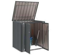 vidaXL Boîte de Rangement de Jardin Noir 101,5 x 82 x 100 cm Acier