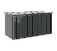 vidaXL Boîte de Rangement de Jardin Noir 101 x 56,5 x 50 cm Acier, Table Basse Élégante, Rectangulaire, Moderne, Durable, Gain de Place, Multifonctionnelle, Design, pour Salon, Parcs, 60