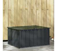 vidaXL Boîte de Rangement de Jardin Noir 101 x 82 x 50 cm Acier, Table Basse Élégante, Rectangulaire, Moderne, Durable, Gain de Place, Multifonctionnelle, Design, pour Salon, Parcs, 60