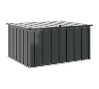 vidaXL Boîte de Rangement de Jardin Noir 101 x 82 x 50 cm Acier, Table Basse Élégante, Rectangulaire, Moderne, Durable, Gain de Place, Multifonctionnelle, Design, pour Salon, Parcs, 60