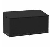 vidaXL Boîte de rangement de jardin noir 110x50x58 cm résine tressée, coffre de rangement de jardin, boîte de rangement de coussin d'extérieur, meuble d'extérieur