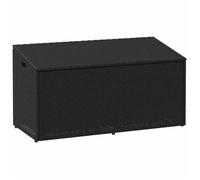 vidaXL Boîte de rangement de jardin noir 110x50x58 cm résine tressée, coffre de rangement de jardin, boîte de rangement de 4104069