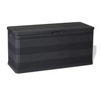 vidaXL Boîte de rangement de jardin Noir 117x45x56 cm