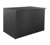 vidaXL Boîte de rangement de jardin noir 150x100x100 cm résine tressée 44245