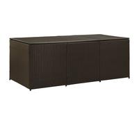 Vidaxl Boîte De Rangement De Jardin Résine Tressée 180x90x75 Cm Marron