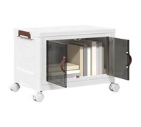 Boîte de rangement empilable avec roues 28 L 48x29,5x33 cm G