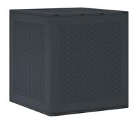 vidaXL Boîte de Rangement Extérieure Anthracite pour Jardin Ou Garage Rangement Outils Moyen Plastique Synthétique Résistant aux UV Fini Facile à Nettoyer Design Moderne Solution d’Espace Cubique